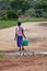 African woman carrying water