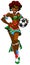 African woman - football fan.