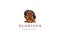 African woman portrait in tribal accessories boho beauty logo design template vector flat