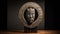 African Wood Mask With Wooden Frame In Sacha Goldberger Style