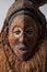 African wooden masks. With hair.