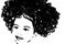 African young black child. Illustration afro girl