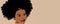 African young black child. Illustration afro girl