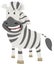 African zebra cartoon animal character