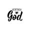 Afrikaans text: Trust in God. Lettering. Banner. calligraphy vector illustration