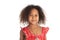 Afro american beautiful girl children with black c