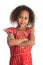 Afro american beautiful girl children with black c