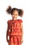 Afro american beautiful girl children with black c