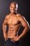 Afro american bodybuilder
