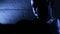 Afro-american boxer athlete shadow boxing in gym. Closeup