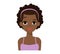 Afro american girl vector illustration.