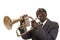 Afro-american Jazz Musician with Flugelhorn