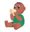 afro baby drinking milk
