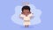 afro cupid angel character animation