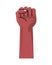 Afro hand human fist up isolated icon