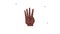 afro hand human four signal animation