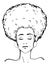 Afro lady clip art