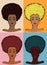 Afro lady color