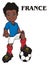 Afro soccer player of France