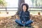 Afro Young Woman Relax And Listening Music After Training