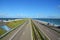 Afsluitdijk dam in Holland