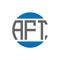 AFT letter logo design on white background. AFT creative initials circle logo concept. AFT letter design