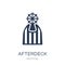 afterdeck icon. Trendy flat vector afterdeck icon on white background from Nautical collection