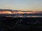 Afterglow of sunset over the geothermal area and the lake of Myvatn