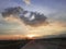 Afternoon atmosphere on the Jombang Madiun toll road, East Java