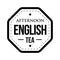 Afternoon English tea vintage stamp