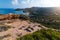 Afternoon foto of aerial view on Vai palm beach in Crete island