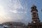 Afternoon image of famous Sardar Market and Ghanta ghar Clock tower in Jodhpur, Rajasthan, India. Mehrangarh fort or Jodhpur fort