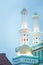 In the afternoon the mosque in Pekalongan,Central Java will turn on the lights.