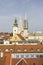 Afternoon sunlight on the roof tops in front of St. Steven Cathedral in Zagreb 0205