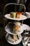 Afternoon tea set with a selection of delectable sandwiches and sweet treats