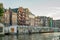 Afternoon view of the flower market, canal