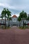 Afternoon view of the main entrance of the  Singapore parliament.