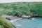 Afternoon view over Dale Princess port starting point in St. Brides Bay from the coastal path in Martin`s Haven in Pembrokeshire,