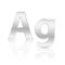 Ag - Silver, Argentum symbol, isolated, vector illustration