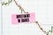 Against the background of the quote chart, a sticker with the inscription - Investment in shares