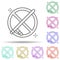 Against torture ban club multi color icon. Simple thin line, outline vector of no gubernamental organization icons for ui and ux,