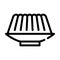 Agar-agar meal line icon vector symbol illustration