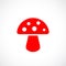 Agaric mushroom vector icon