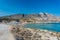 Agathi beach on coast of Mediterranean sea, Rhodes Island Ã¢â‚¬â€œ Greece