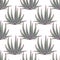 Agave succulent desert seamless pattern.