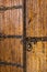 Aged antique decorated wooden door