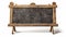 An aged blackboard placed on a white isolated background. Generative Ai