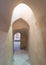 Aged narrow stone vaulted passage, historical traditional Hamam Inal public bathhouse, Cairo, Egypt
