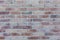 Aged Old Red White Gray Brick Wall Texture Destroyed Concrete Horizontal Background. Shabby Urban Messy Brickwall Structure. Stone