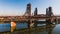 Aged and Rusty Pennsylvania Railroad + PATH + Amtrak + NJ Transit Lift Truss Bridges - Hackensack River - New Jersey